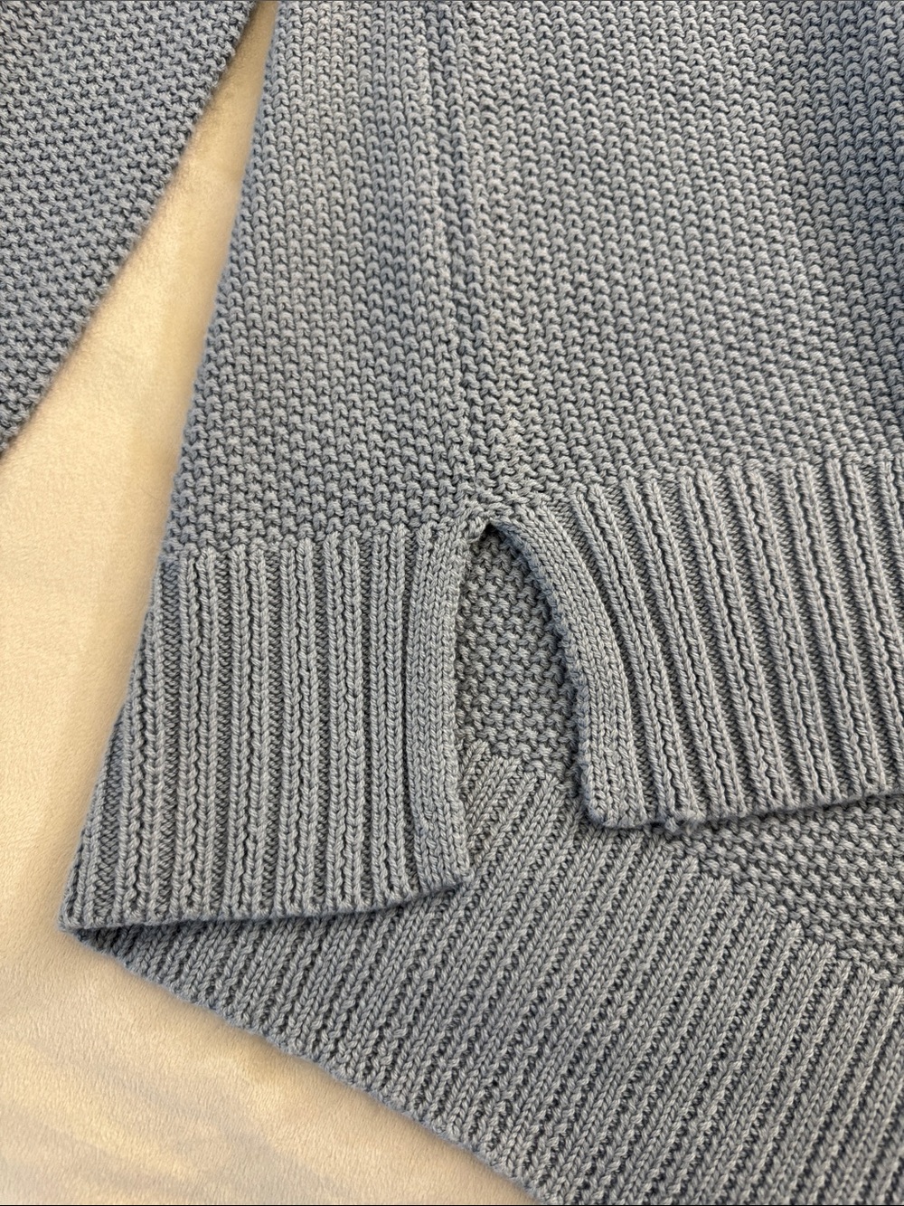 Lucky Brand Blue V-Neck Knit Pullover Cozy Sweater - Picture 8 of 8